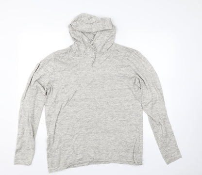 Preloved H&M Womens Grey   Pullover Hoodie Size L - Front