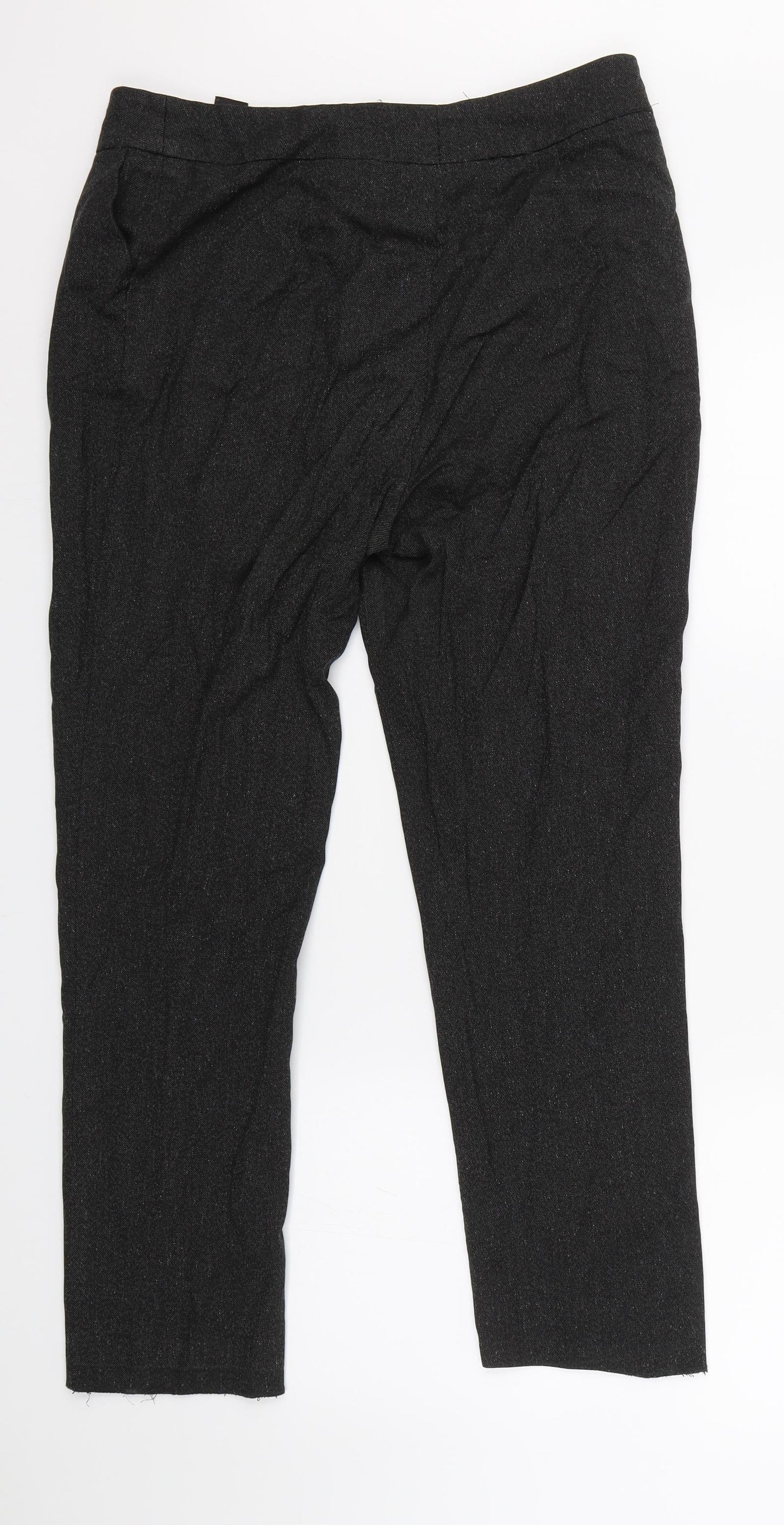 M&S Womens Black   Trousers  Size 14 L25.5 in
