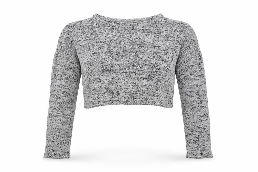 H&M Womens Grey   Cropped T-Shirt Size XS