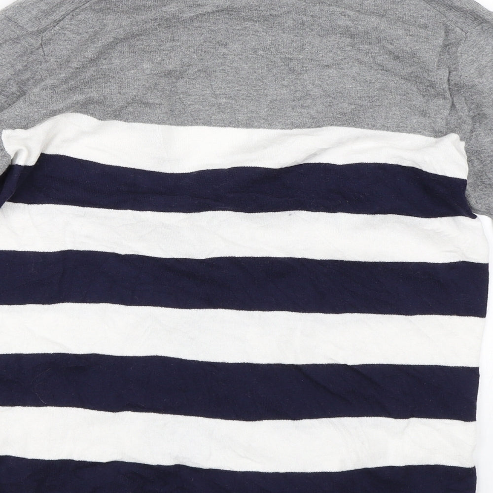 Gap Womens Blue Striped  Cardigan Jumper Size S