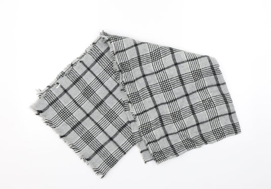 Preworn Unisex Grey Check   Scarf
