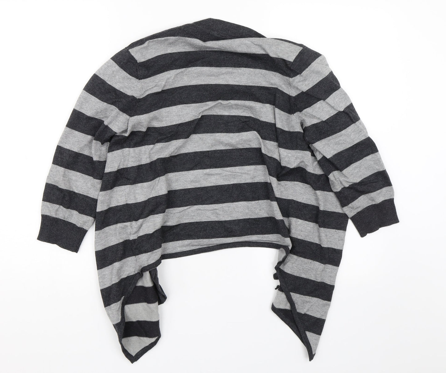 Precis Womens Grey Striped  Cardigan Jumper Size S