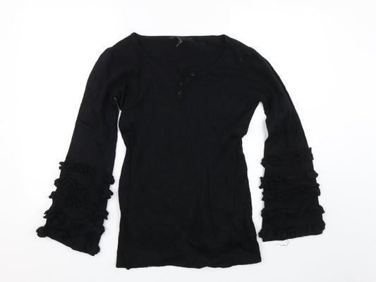 Peoples Market Womens Black   Basic T-Shirt Size M