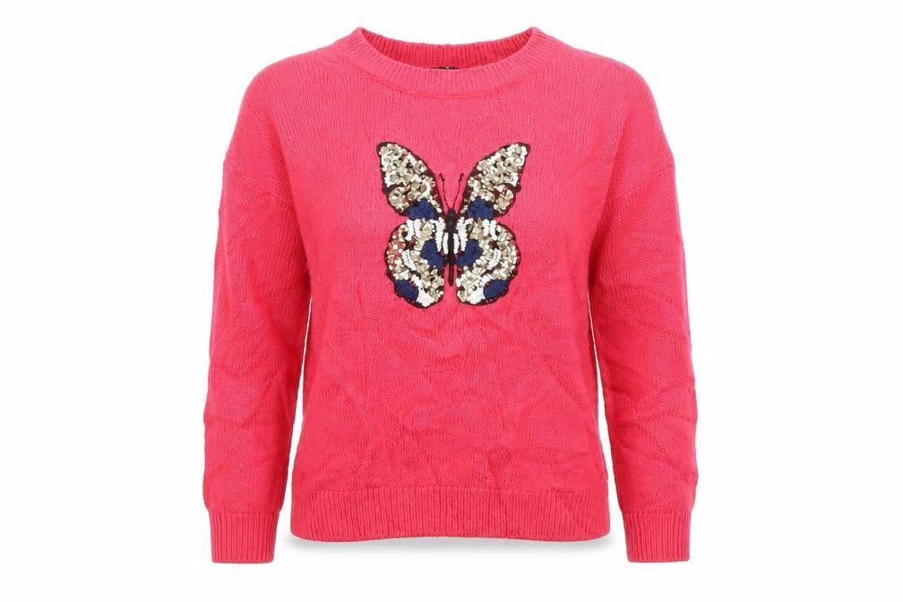 George Womens Pink  Knit Pullover Jumper Size M  - BUTTERFLY