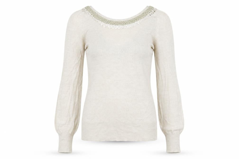 Topshop Womens Beige  Knit Pullover Jumper Size 10
