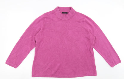 Bonmarché Womens Purple Knit Pullover Jumper Size XL