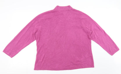 Bonmarché Womens Purple Knit Pullover Jumper Size XL