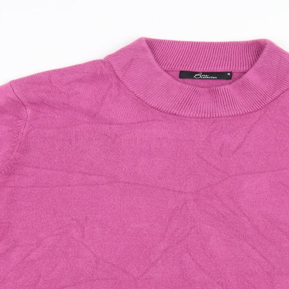 Bonmarché Womens Purple Knit Pullover Jumper Size XL