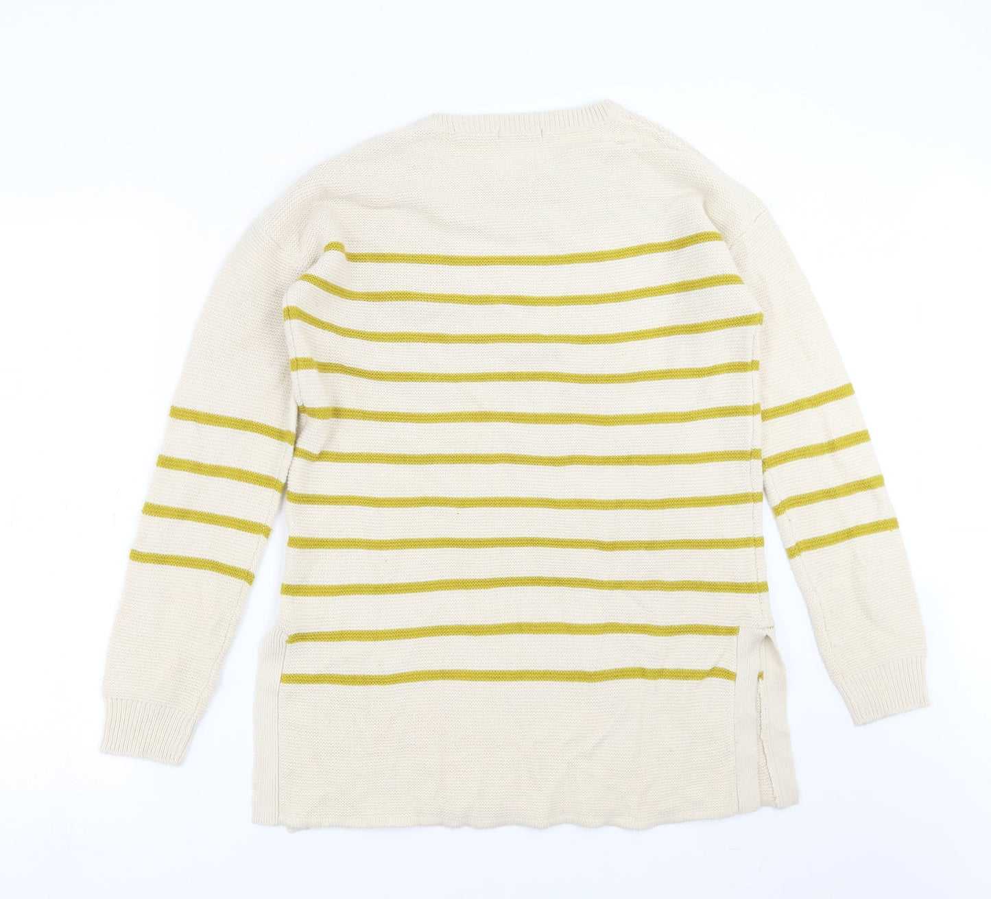 Sainsburys  Womens Beige Striped Knit Pullover Jumper Size 12