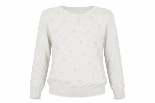 Marks & Spencer Womens Beige  Knit Pullover Jumper Size 14  - butterflies