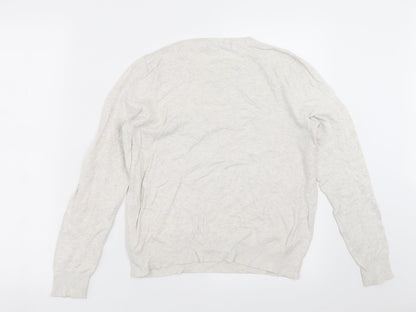 Marks & Spencer Womens Beige  Knit Pullover Jumper Size 14  - butterflies