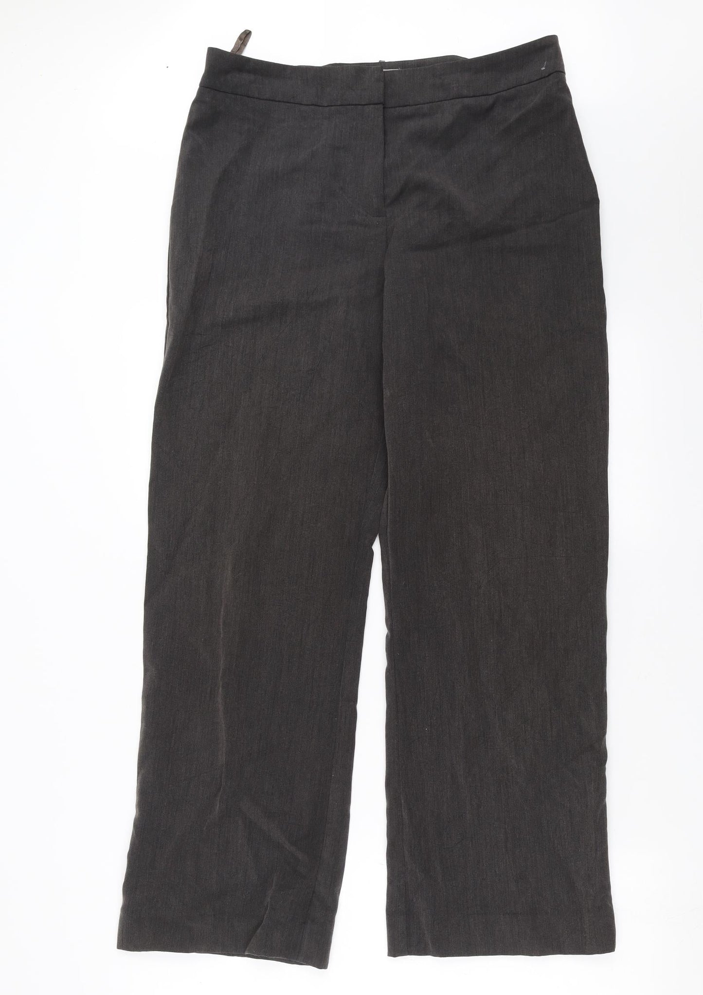 Mia Moda Womens Grey   Trousers  Size 14 L29 in