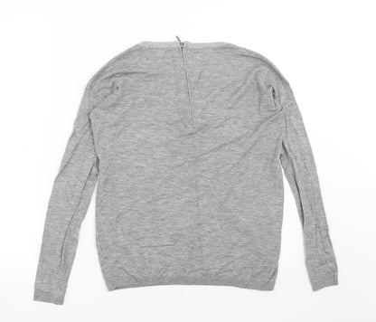 Next Womens Grey  Knit Pullover Jumper Size 6