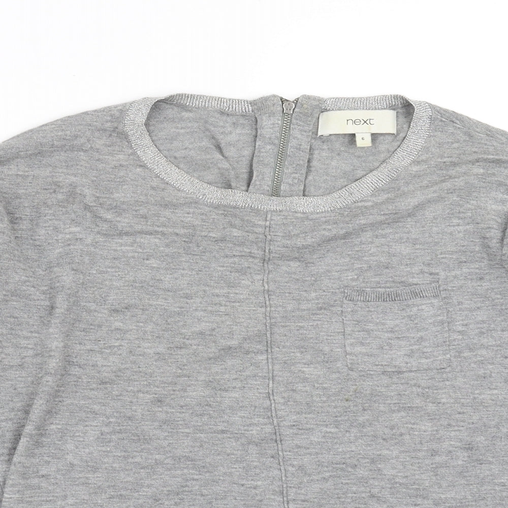 NEXT Womens Grey  Knit Pullover Jumper Size 6