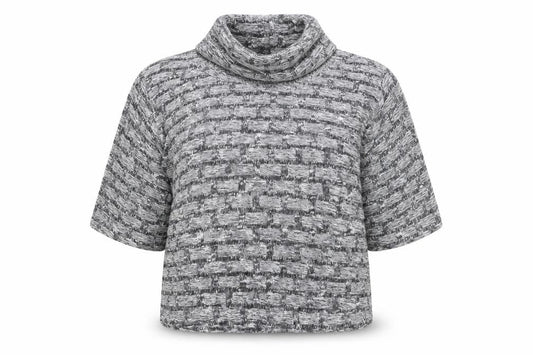 Front view of Principles women’s grey knit jumper, size UK 14