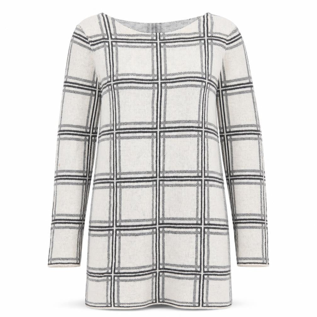 George Womens Beige Check  Pullover Jumper Size 12