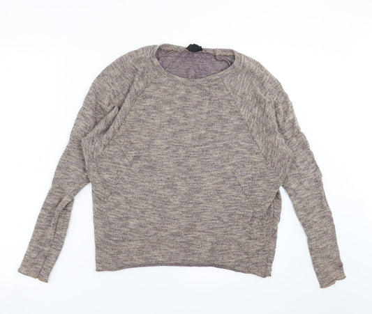 Topshop Womens Beige  Knit Pullover Jumper Size 10