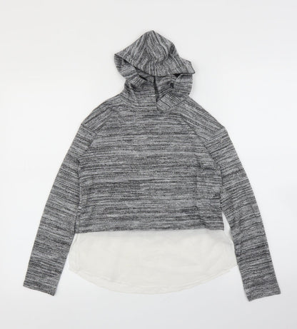 Additional front view of H&M girls’ grey basic blouse, size 11, years