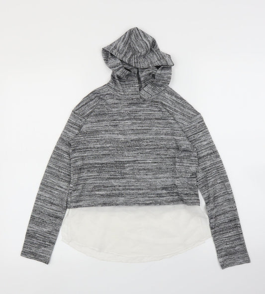 H&M Girls Grey   Basic Blouse Size 11 Years