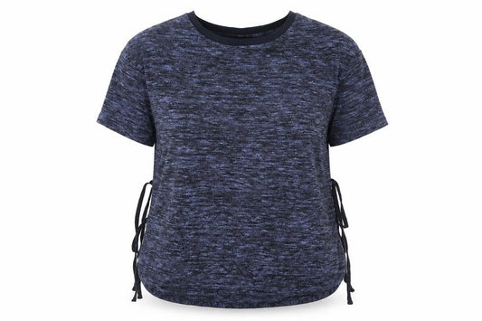 Preworn Womens Blue   Basic T-Shirt Size L  - Split down sides
