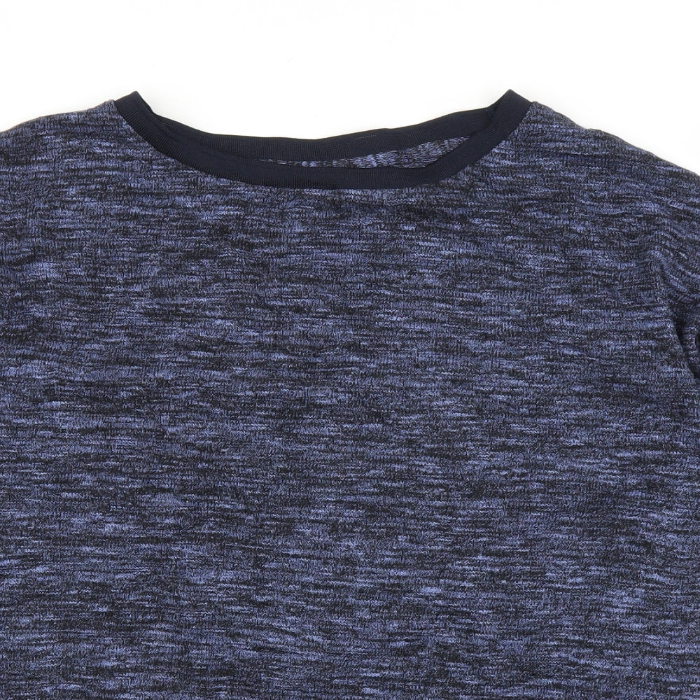 Preworn Womens Blue   Basic T-Shirt Size L  - Split down sides