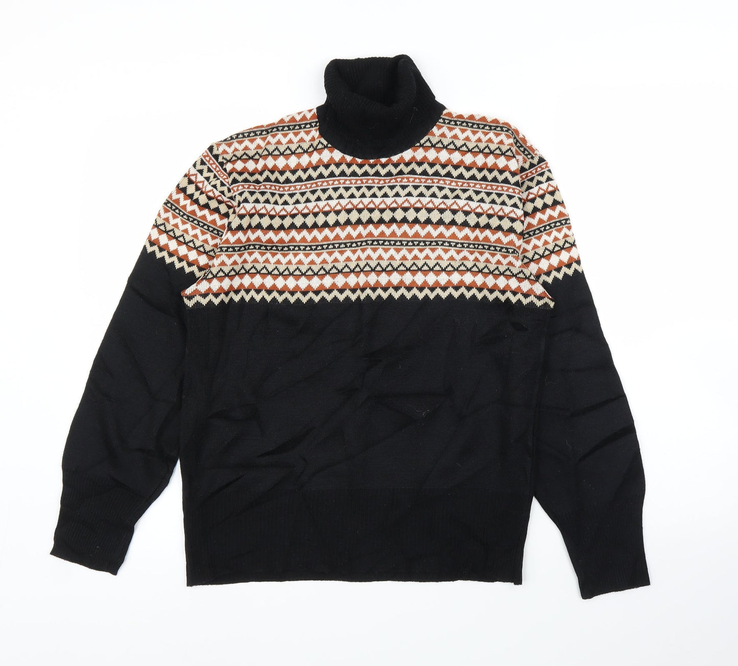 Preworn Womens Black Argyle/Diamond  Pullover Jumper Size L