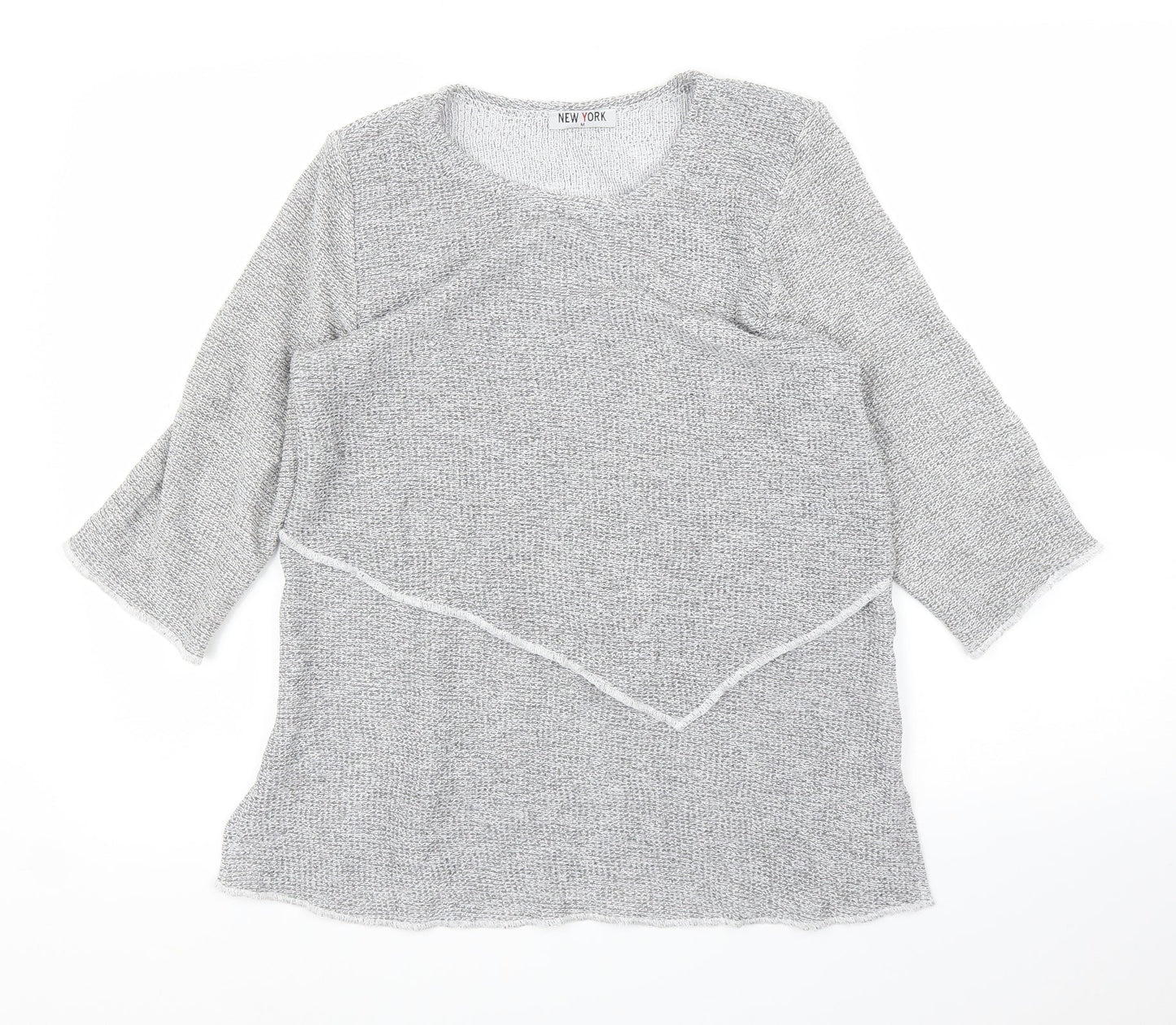 New York Womens Grey   Basic Blouse Size M