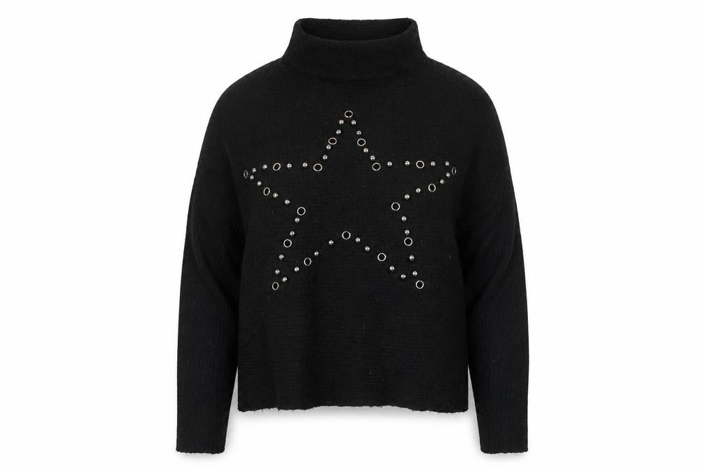 Peace and Love Womens Black   Pullover Jumper Size L