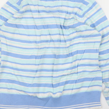 EWM Womens Blue Striped  Pullover Jumper Size 14