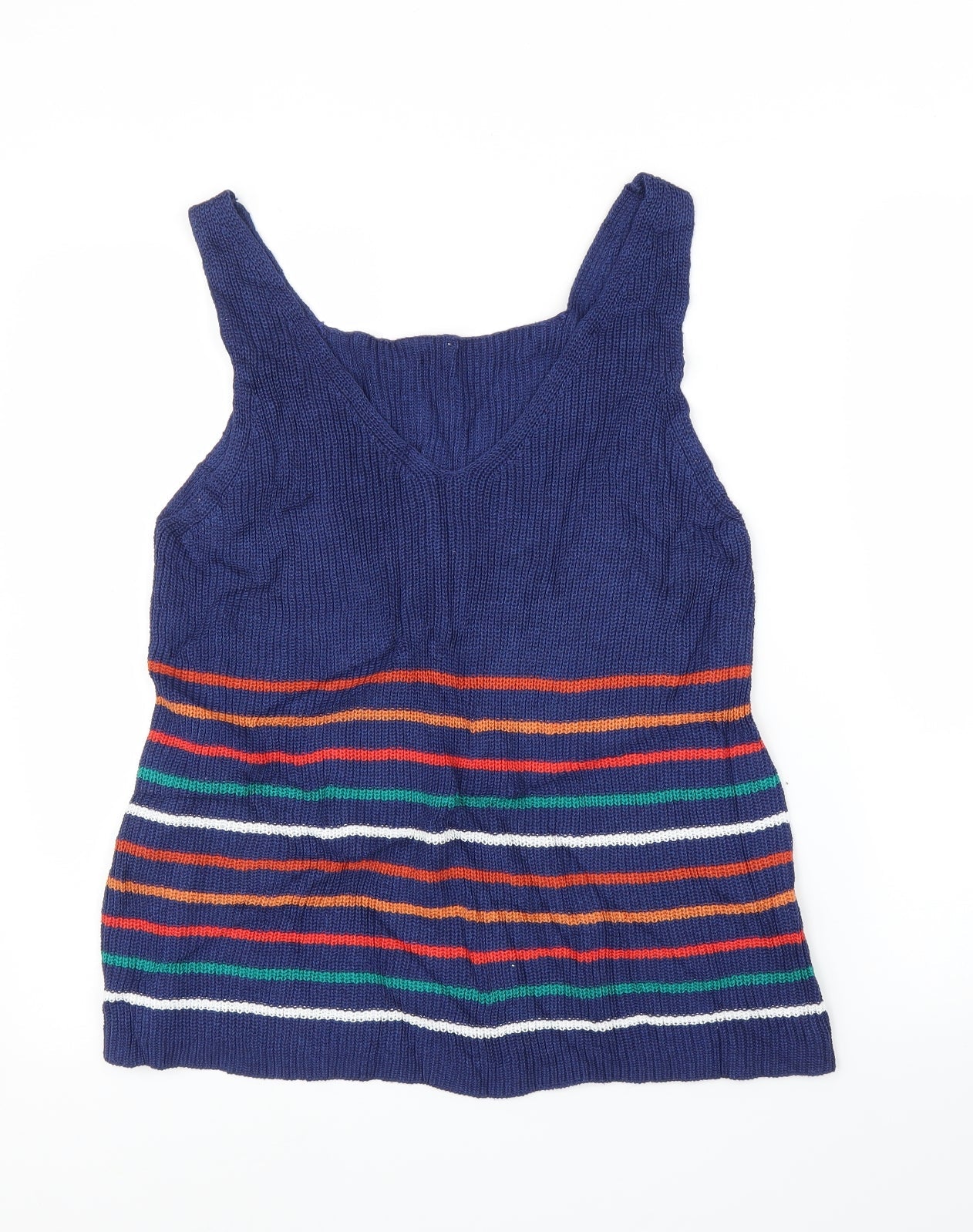 Preworn Womens Blue Striped  Basic Tank Size L