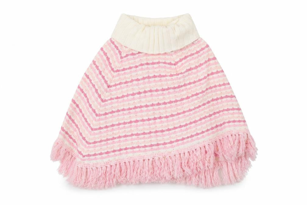 Pineapple Girls Pink Striped  Pullover Jumper Size M  - Poncho
