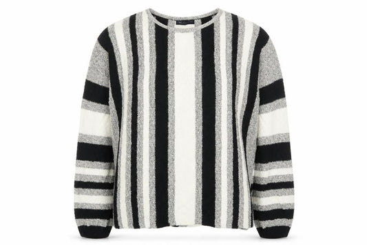 Marks & Spencer Womens Beige Striped  Pullover Jumper Size L