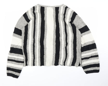 Marks & Spencer Womens Beige Striped  Pullover Jumper Size L