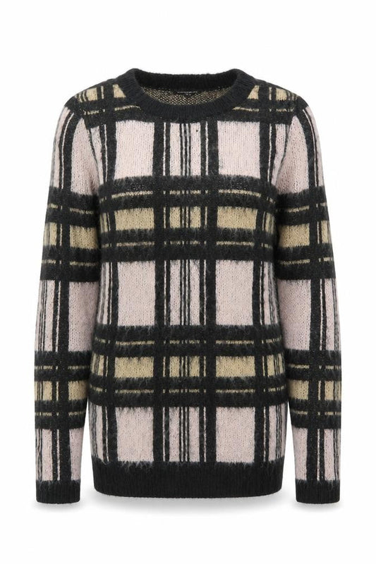 Warehouse Womens Pink Plaid  Pullover Jumper Size 8