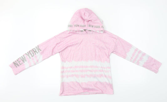 Matalan Girls Pink   Pullover Hoodie Size 9 Years