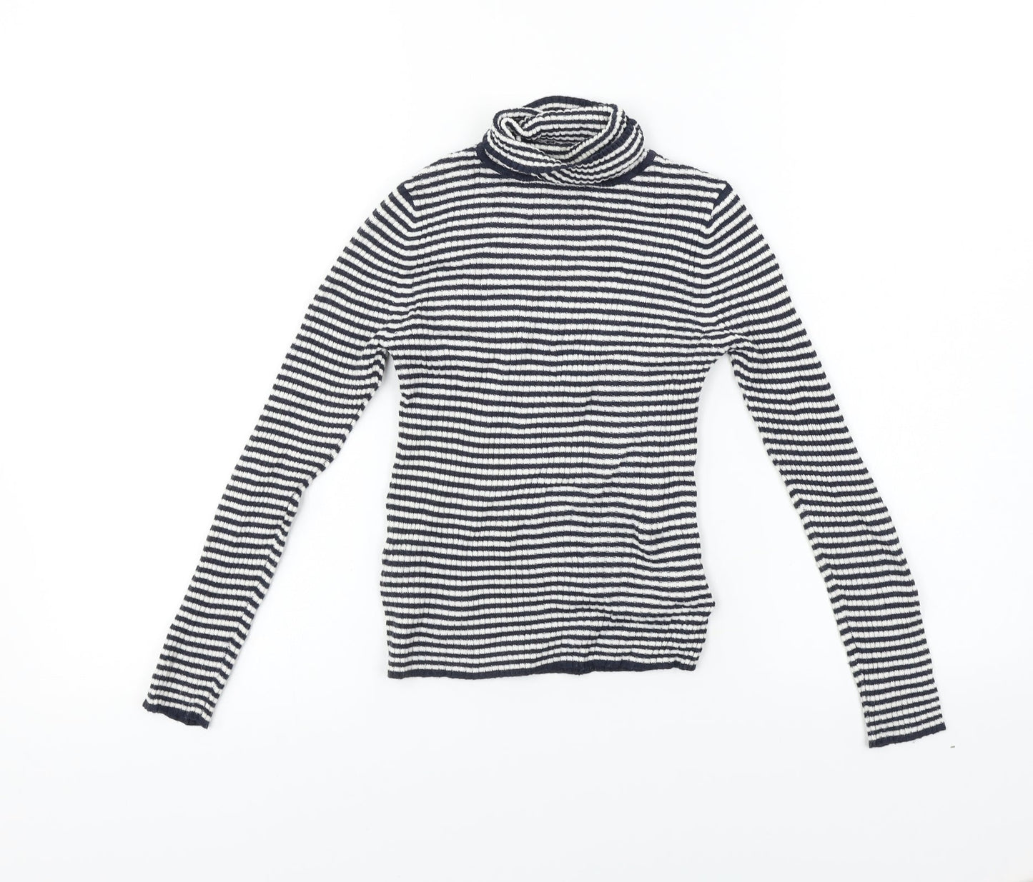 NEXT  Girls White Striped  Pullover Jumper Size 8 Years