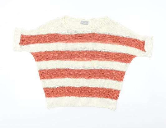 Wallis  Womens Beige Striped  Pullover Jumper Size L