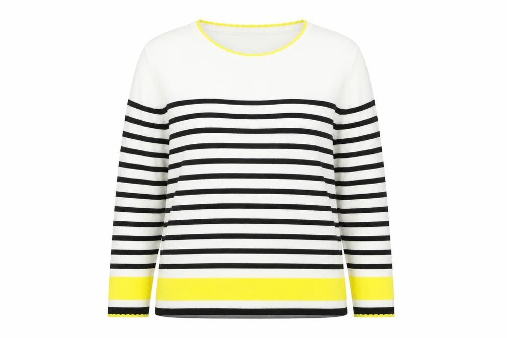 Dorothy Perkins  Womens White Striped  Pullover Jumper Size 10