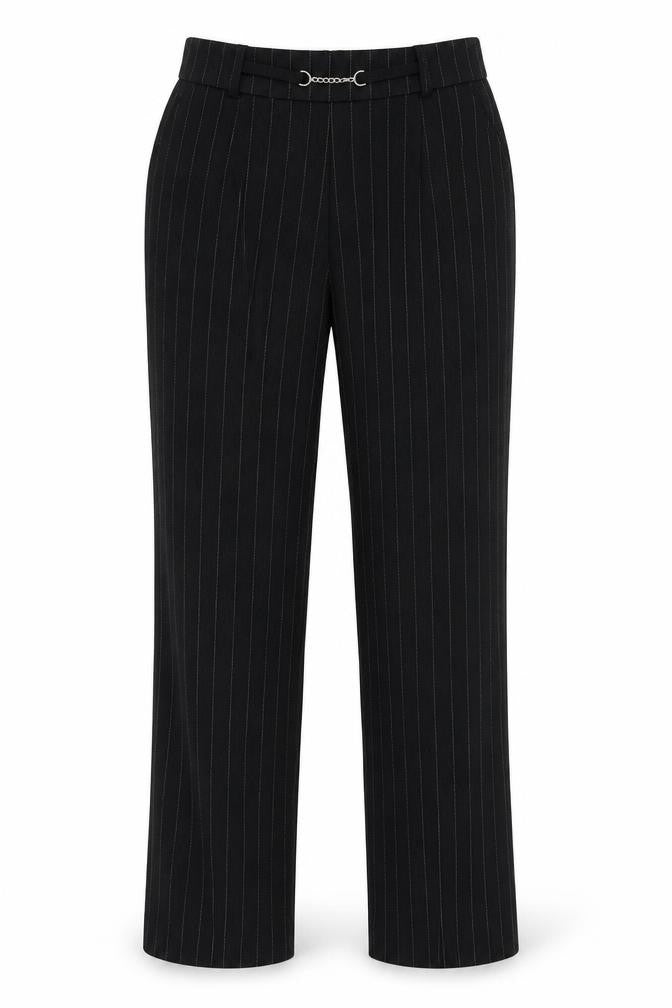 TU Womens Black Striped  Dress Pants Trousers Size 8 L28.5 in