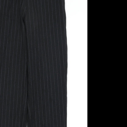 Tu Womens Black Striped  Dress Pants Trousers Size 8 L28.5 in