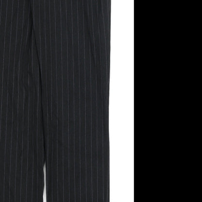 Tu Womens Black Striped  Dress Pants Trousers Size 8 L28.5 in