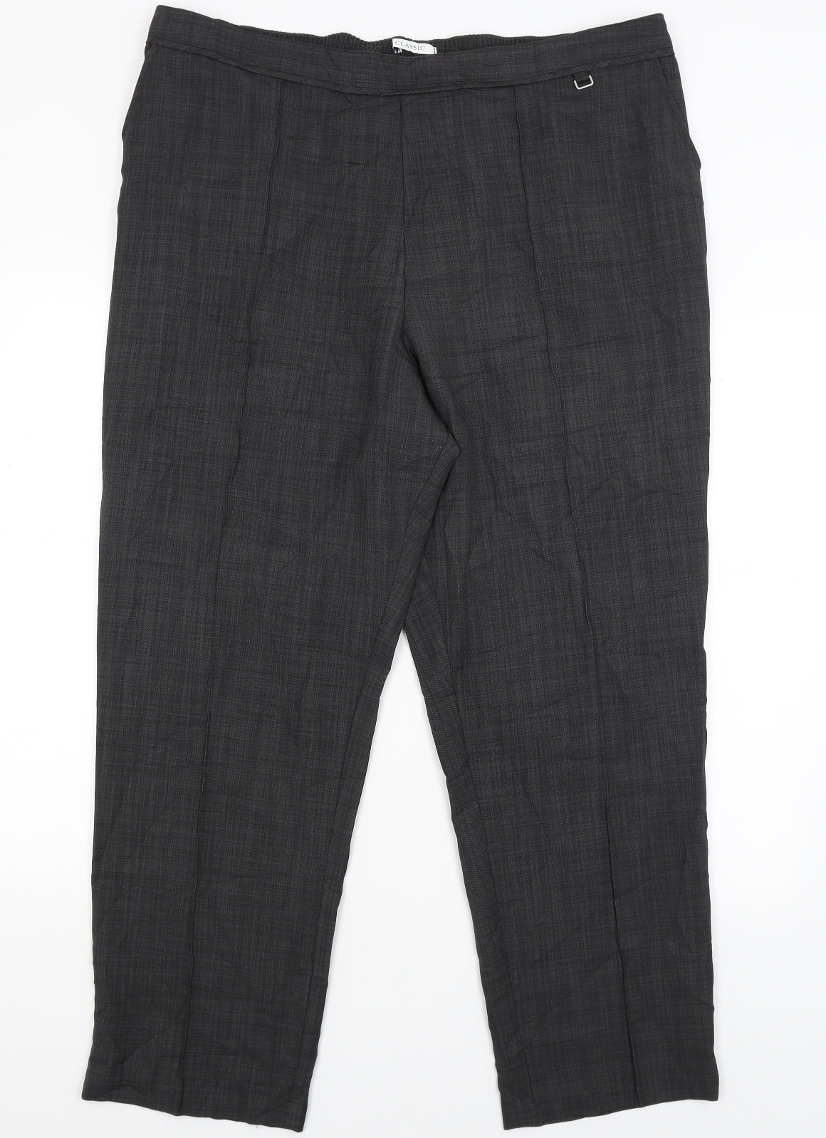 Classic Womens Grey   Dress Pants Trousers Size 20 L28 in