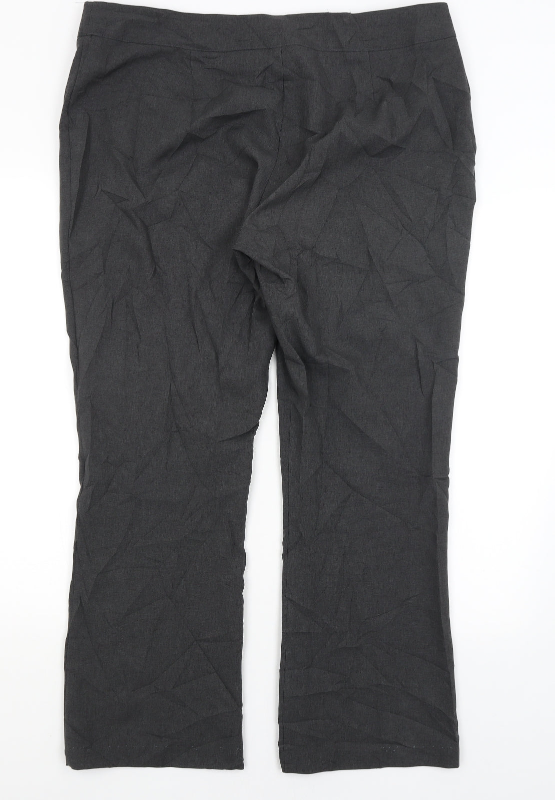 Back view of Papaya women’s grey trousers, size UK 18, 28-inch leg