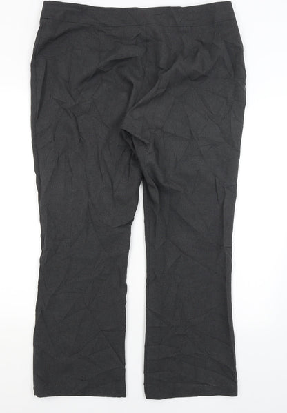Back view of Papaya women’s grey trousers, size UK 18, 28-inch leg