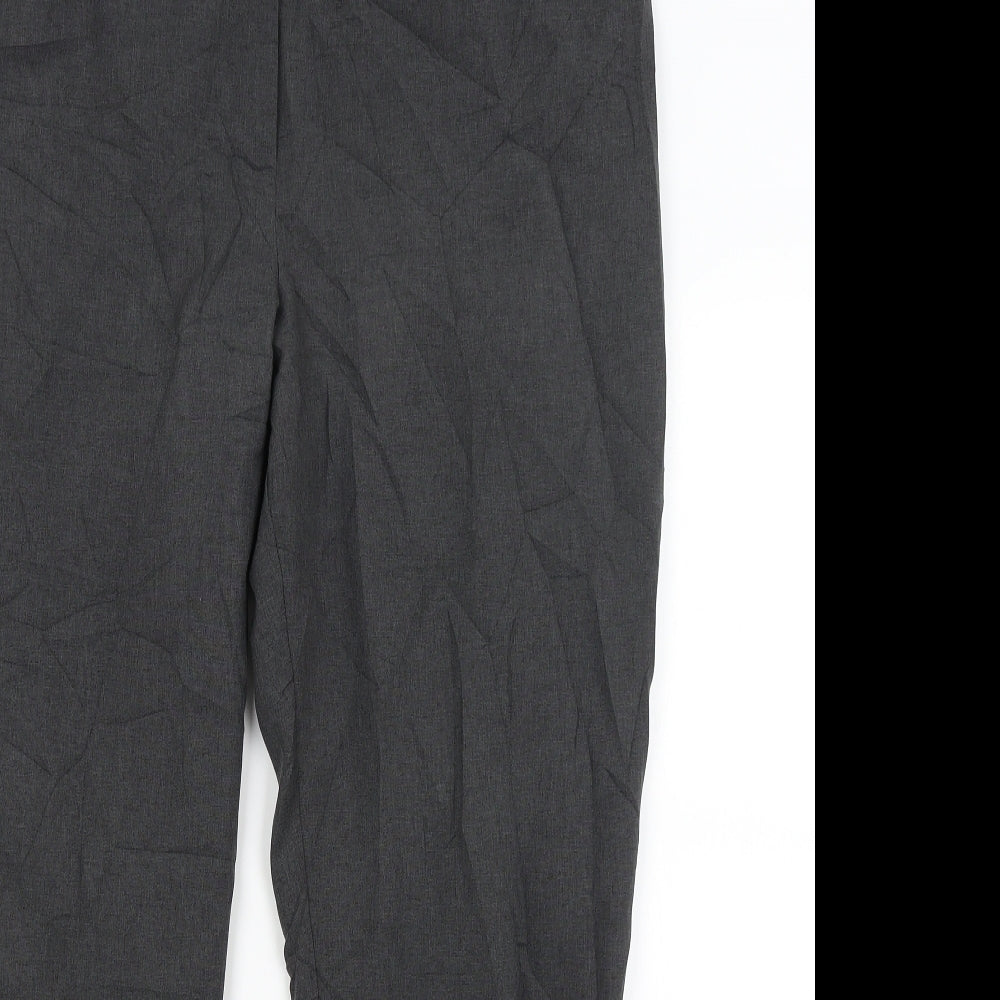 Close-up detail of Papaya women’s grey trousers, size UK 18, 28-inch leg