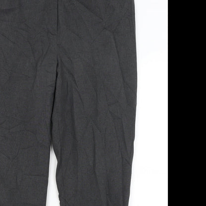 Close-up detail of Papaya women’s grey trousers, size UK 18, 28-inch leg