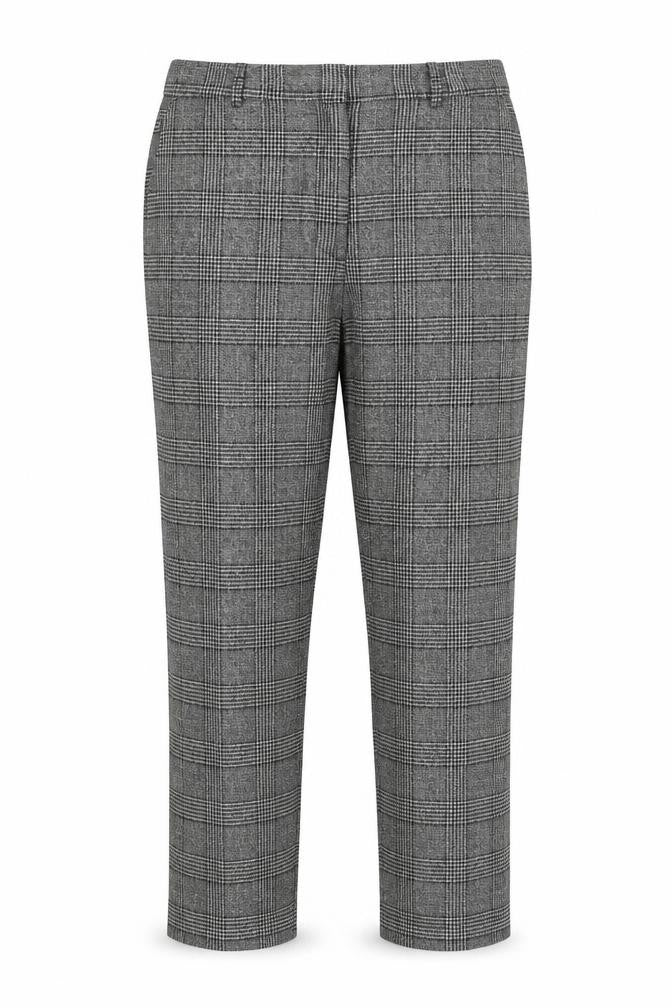H&M Womens Grey Plaid  Trousers  Size 14 L25.5 in