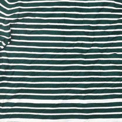 Preloved Just Elegance Womens Green Striped  Pullover Jumper Size M - Label