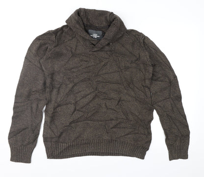 Preloved H&M Mens Brown   Pullover Jumper Size M - Front