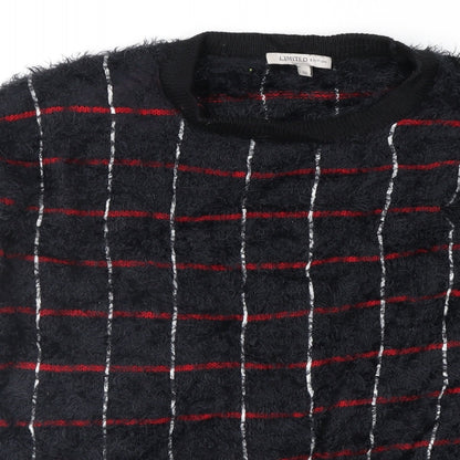 Preloved Marks and Spencer Womens Black Check  Pullover Jumper Size 10 - Detail